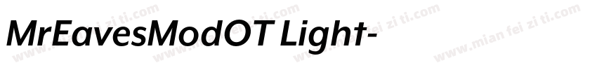 MrEavesModOT Light字体转换